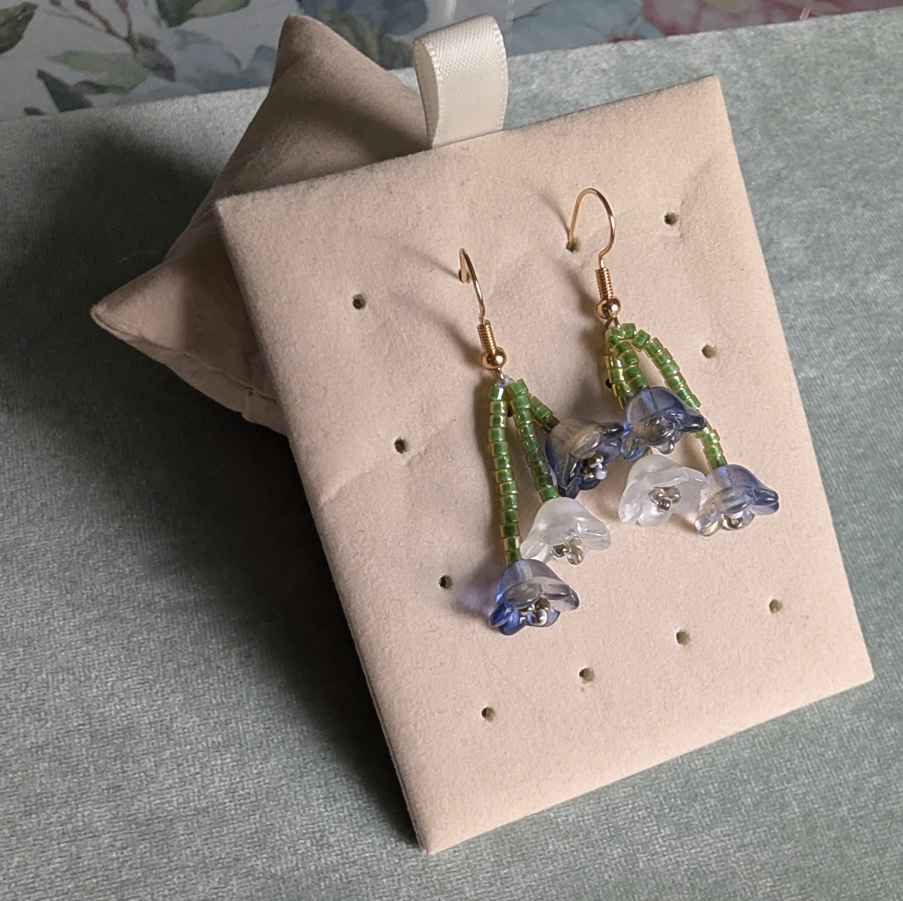 Sugar Blossoms - Periwinkle and Moss Green