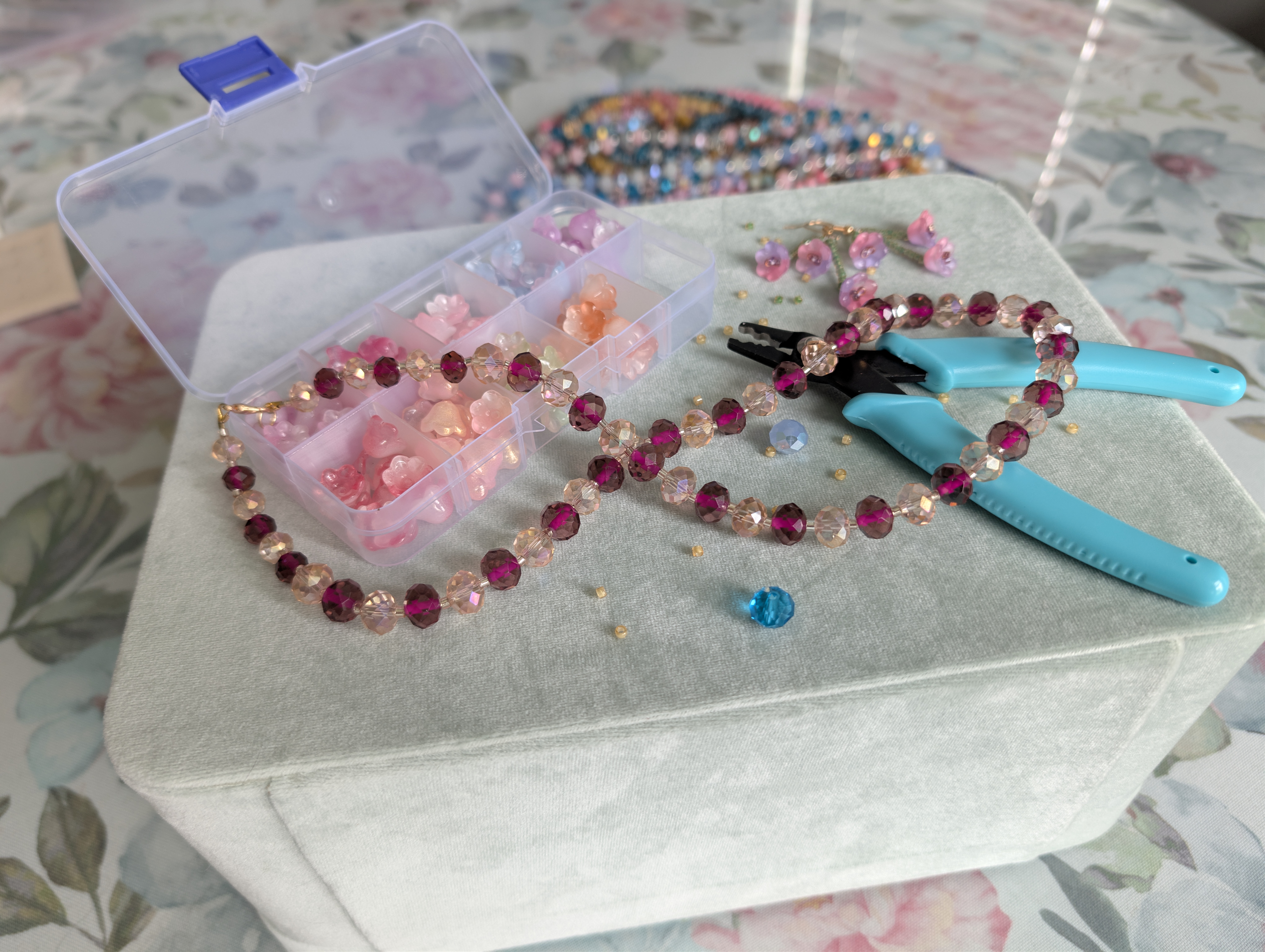 Jewelry supplies in the workshop